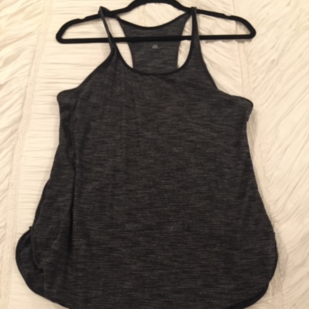 🧘‍♀️🎀Lululemon tank Dark Grey / Black🎀🧘‍♀️🤸🏼